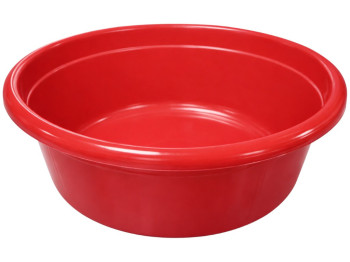 Таз круглий Консенсус, пластик, 50л, 62×25,5см, колір червоний