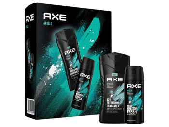 Набір подарунковий чоловічий Axe Apollo (дезодорант-спрей 150мл + гель для душу 250мл)