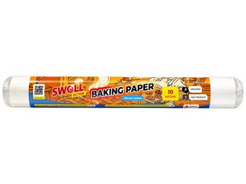 Пергамент для выпечки силиконизированный Swell Baking Paper, 28 см × 10 м