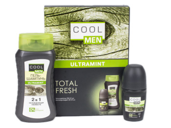 Набір косметичний Cool men "Ultramint Total Ffresh" (Гель-шампунь 2в1 250мл+Антіперсперант 50мл)