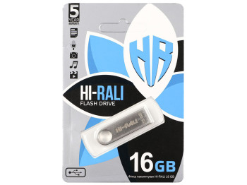 USB флеш-накопичувач Hi-Rali Shuttle 16gb Колір Сталевий