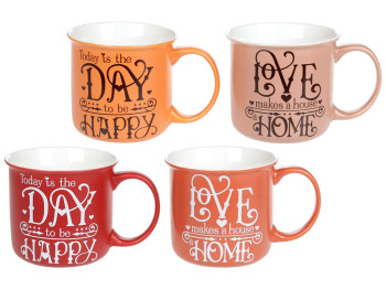 Чашка Home and Love, 400мл, 4 дизайна (цена за 1шт)