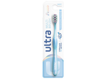 Зубная щетка Fesco Ultra Multibrush Soft голубая.
