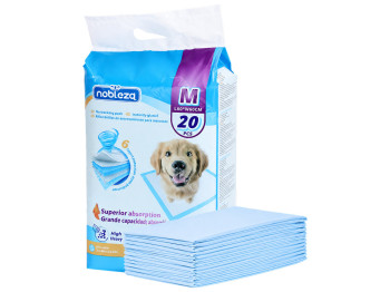 Гігієнічні пелюшки для собак Nobleza, 60×60см, розмір M, 20шт, (ціна за упаковку)