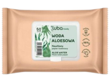 Туалетная бумага Luba ECO Family влажная, с клапаном, с алоэ-водой, 50 штук
