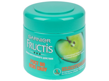 Маска для волосся Garnier Fructis "Зростання на повну силу" для ослаб. волосся схил. до випад. 300мл