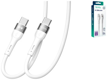 Кабель USB Ridea RC-XS51 X-Silicone Type-C to Type-C 60W 1,2м Колір Бiлий