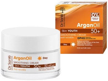 Крем для обличчя Dr. Sante Argan Oil 50+, денний, з аргановим маслом, пептидами та вітаміном E, 50мл