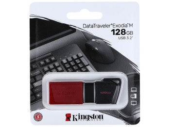 USB флеш-накопичувач Kingston DT Exodia M 128gb 3.2, Чорно-Червоний