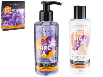 Набір косметичний Liora emotions "Freesia" (гель-мило 250мл+крем для рук 195мл)