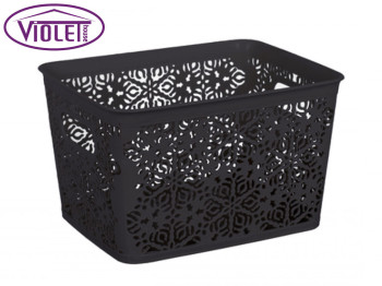 Корзина Violet House "Ажур №2" без крышки 25,1х19х15см 7л (цвет коричневый) 70010