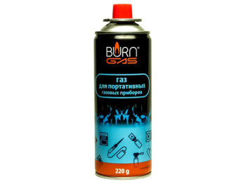 Газовый балон для портативных газовых горелок Burn gas, 220г, S2000