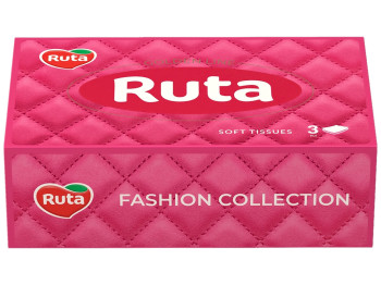 Серветки косметичні Ruta, 60шт, 3х шарові, білі, пенал