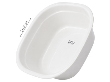 Таз хозяйственный BDO, пластик, 24,5×24,5×10,5см, цвет белый
