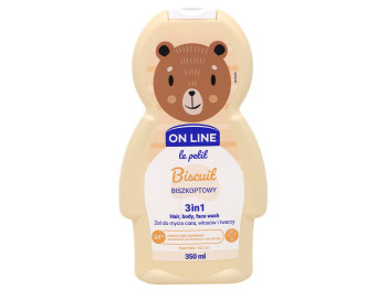 Дитячий засіб 3в1 On Line Le Petit Biscuit для волосся, тіла та обличчя, 350 мл
