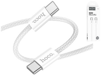 Кабель USB Hoco X104 Source 60W Type-C to Type-C Колір Бiлий