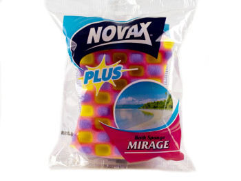 Губка банная "Novax" Plus Mirage 10x13x7см