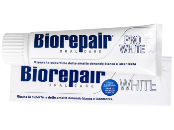 Відбілююча зубна паста Biorepair Pro White Filler для відновлення емалі без фтору, 75 мл