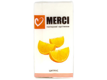Хустки носові "Merci" "Цитрус" двошарові 8шт