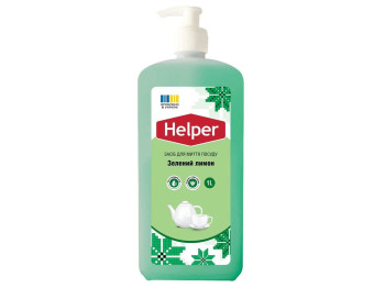 Засіб для миття посуду Helper Зелений лимон, 1л