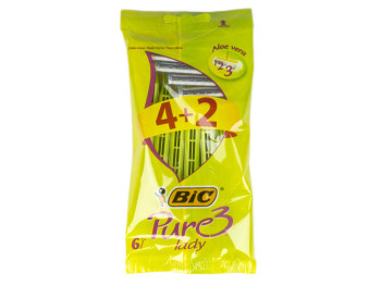 Станки для гоління Bic "Pure 3 lady" 3 леза (ціна за набір 4+2шт)