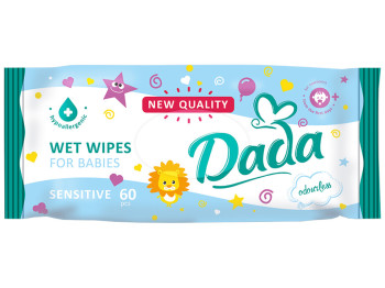 Влажные салфетки детские Dada без запаха 60шт