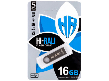 USB флеш-накопичувач Hi-Rali Shuttle 16gb Колір Чорний