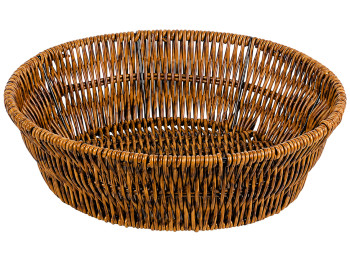 Кошик для зберігання Restaer, плетений, PVC, метал, круглий, 25×25×7 см