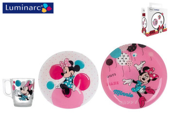 Набір дитячого посуду Luminarc Disney Party Minnie (ціна за набір 3 предмети) 53748
