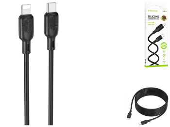 Кабель USB Borofone BX113 Silicone Type-C to Lightning PD27W 3м Колір Чорний