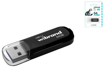 USB флеш-накопичувач 3.2 Wibrand 64gb Marten Gen1 Колір Чорний