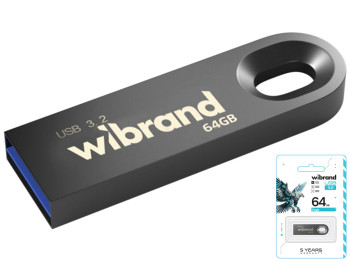 USB флеш-накопичувач 3.2 Wibrand 64gb Eagle Gen1, колір сірий