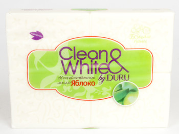 Мыло хозяйственное "Duru - Clean&White Яблоко" (цена за 4 куска по 125гр)