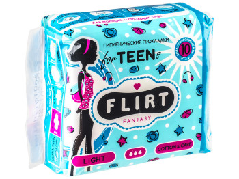 Прокладки Fantasy Flirt Teen "Ultra light cotton care" для крит. днів 3кр. (ціна за уп 10шт) WKL03T