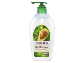 Молочко для интимной гигиены Fresh Juice Avakado & Jasmine для чувствительной кожи 500 мл.