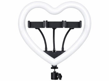Лампа JM33-13, з трьома тримачами, RGB, USB, Heart Style, пластик, 335×305×41мм, колір чорний