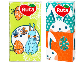 Серветки паперові Ruta Art Кролик, 3-шарові, 33×33 см, 10 шт, 2 види (ціна за 1шт)