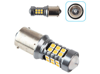 Лампа Pulso габаритна LED 1156 24+3SMD-3030, 12-24v, 2w, 400lm Yellow (ціна за 1шт) (LP-54324)