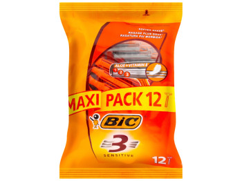 Станок одноразовий для гоління Bic 3 Sensitive 3 леза (ціна за набір 12шт)