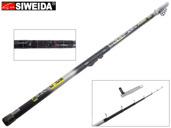 Удочка Siweida "Black Cat" стекловолокно, 7 колец, 6-секционная 6м, 5-25г