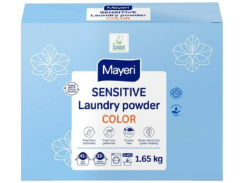 Порошок пральний Mayeri Sensitive Color, для кольорових тканин, 41 цикл, 1,65 кг