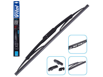 Щітка склоочисника каркасна VITOL EXO 15", 38см (VK-15380)