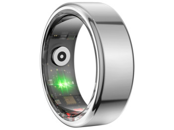 Смарт-кільце XO Smart Ring RS01 розмір 10 (19,8 мм), захист 5 АТМ, Bluetooth 5.1, колір сріблястий