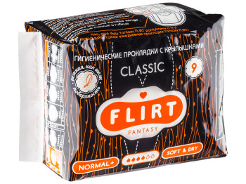 Прокладки Fantasy Flirt Classic "Normal+soft and dry" для крит. днів 4краплі (ціна за уп 9шт) WKL01K