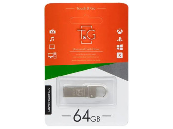 USB флеш-накопичувач T&G 64gb Metal 0.27 Колір Сталевий