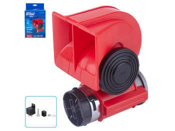 Сигнал пневматичний VITOL, CA-1405, 12V, червоний