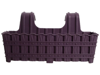 Горшок на перила Violet House Bamboo, полипропилен, 26×26×50см, цвет фиолетовый