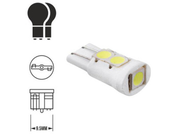 Лампа PULSO габаритна LED T10, 5SMD-5050 CERAMIC, 12v, 0,5w, 100lm (ціна за 1шт) (LP-121066)