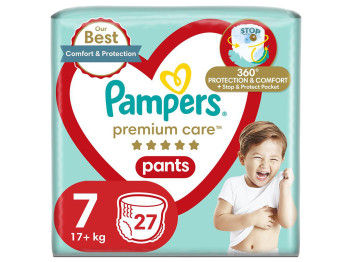 Підгузки-трусики Pampers Premium Care Pants, розмір 7 (17+ кг), 27шт