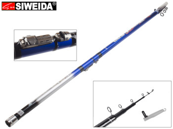 Удочка Siweida "Blue Bird" карбон+стекловолокно, 6 колец, 5-секционная 5м, 5-20г
